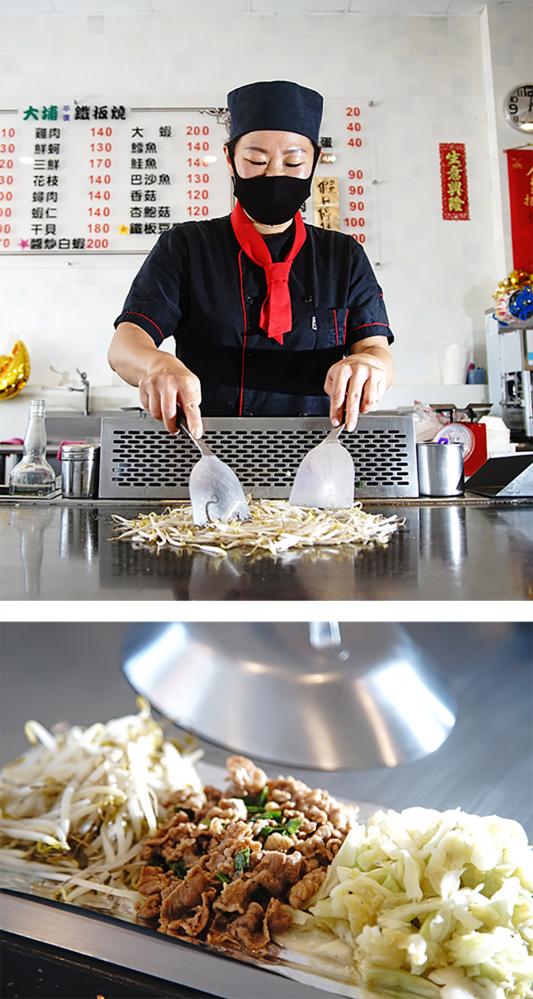 陳凱倫擁有一手好廚藝，看她鐵板燒快炒時，宛如觀賞一場美食實境秀。（攝影/曾信耀）