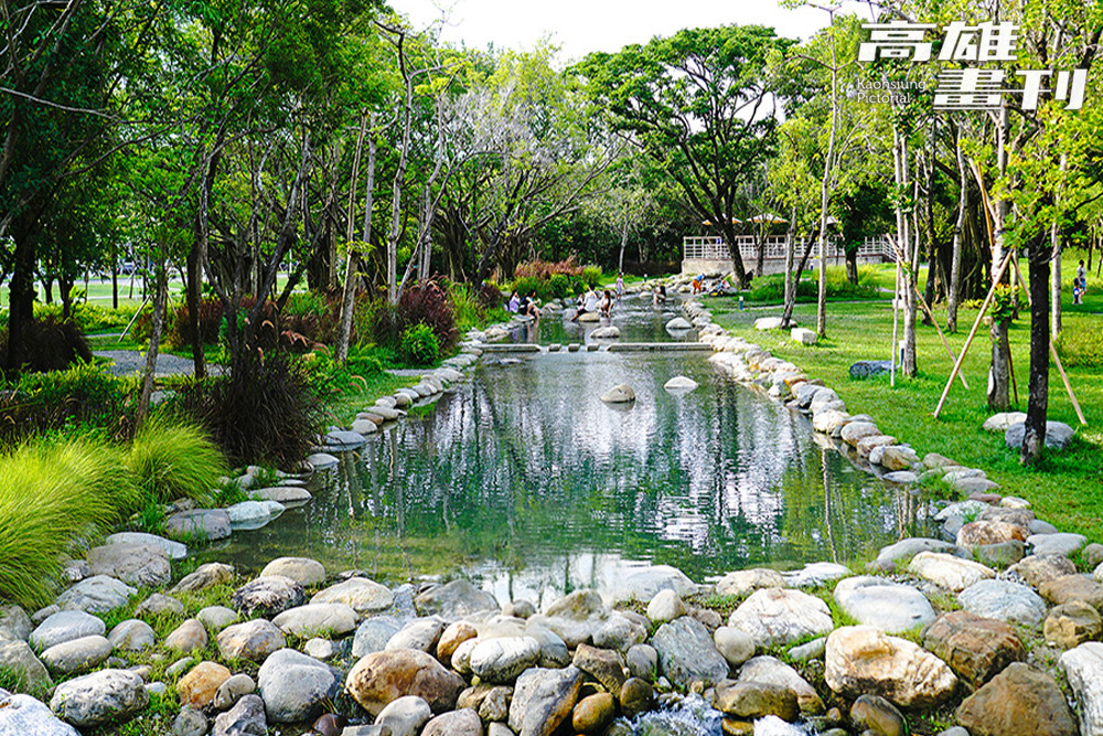 內惟森林親水河道全長約110公尺，河道深度約30公分。(攝影/曾信耀)