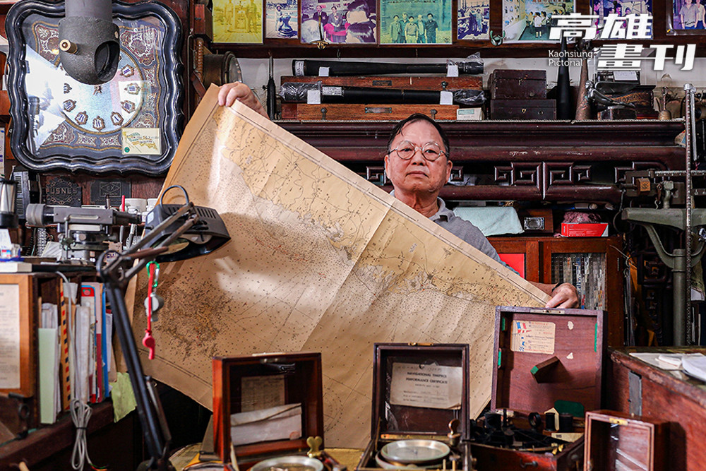 航海圖不僅有船隻的航線，更描繪著當時的歷史特色。(攝影/Carter)