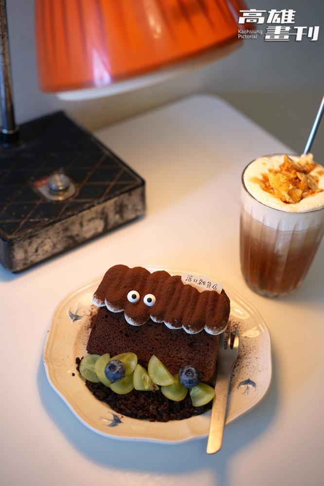小怪獸造型的巧克力戚風蛋糕可愛逗趣、口感鬆軟。(攝影/Cindy Lee)