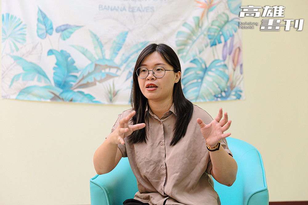 楊芷欣督導認為中心同事親切互動、助人有溫度，讓居民獲得心理支持與快樂。(攝影/Carter)