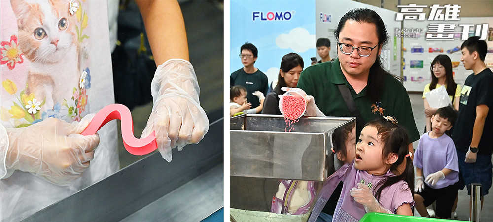 小朋友跟著解說一步步製作橡皮擦。 (攝影/Carter)