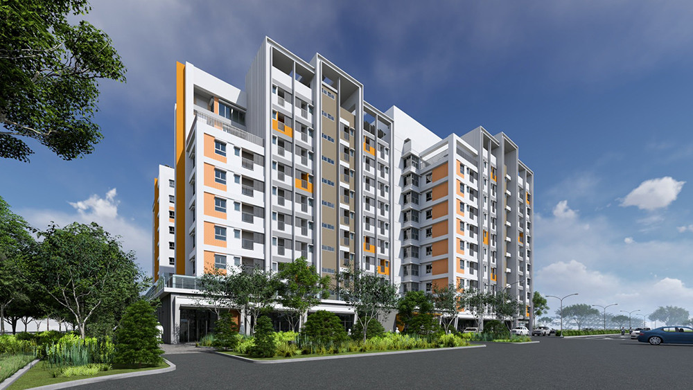 傳統社會住宅著重居住正義，婚育宅則回應家庭成長需求。圖為大寮社會住宅示意圖(圖片提供/高雄市政府都市發展局)