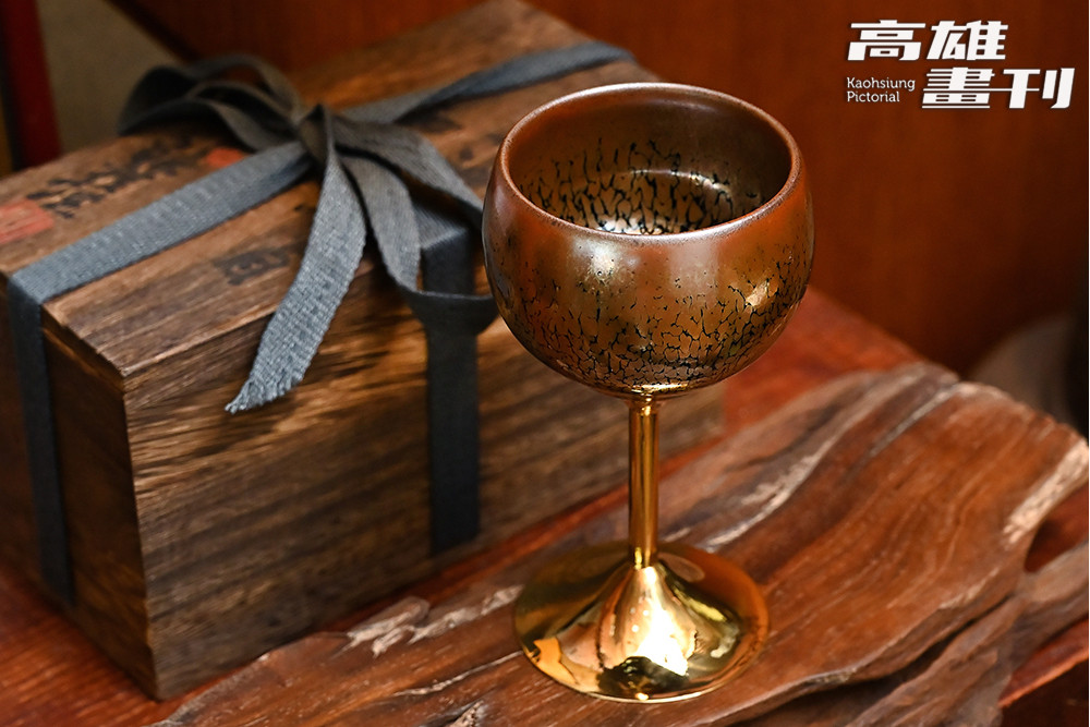 金彤油滴天目由張桂維於2010年自創燒出。（攝影/Carter）