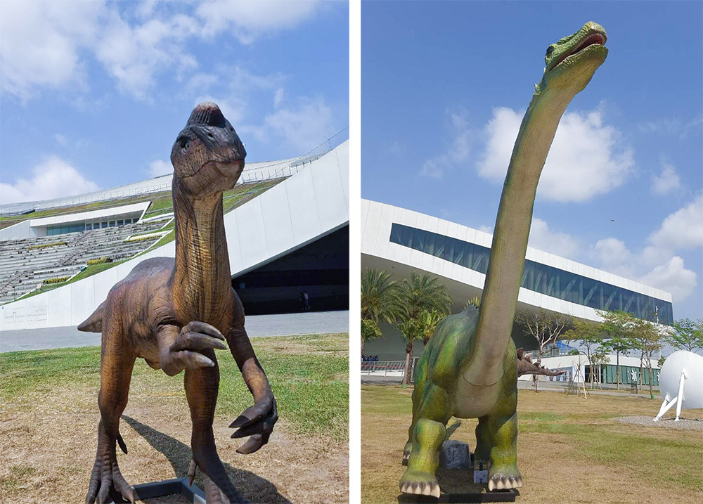 衛武營打造成史前的恐龍世界，讓大小朋友一起來場驚奇的探險之旅。(圖片提供/高雄市政府教育局)