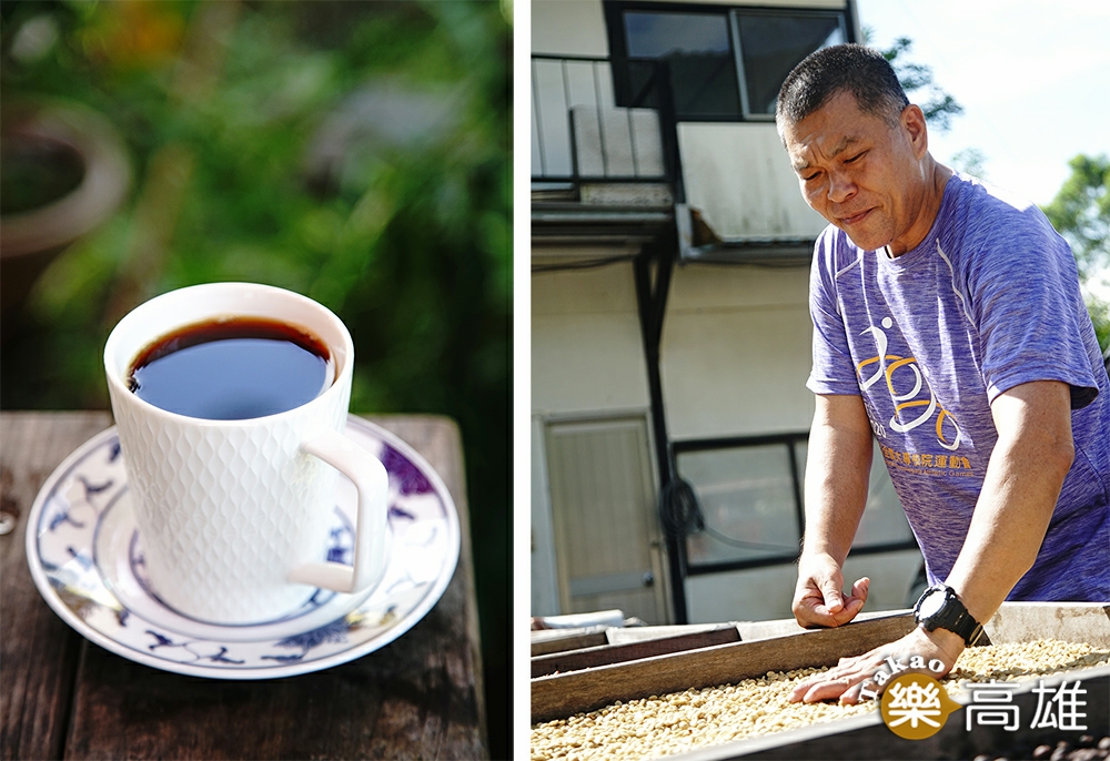 林老師的台灣咖啡自種自烘，為萬山部落咖啡打出名號。（攝影/曾信耀）