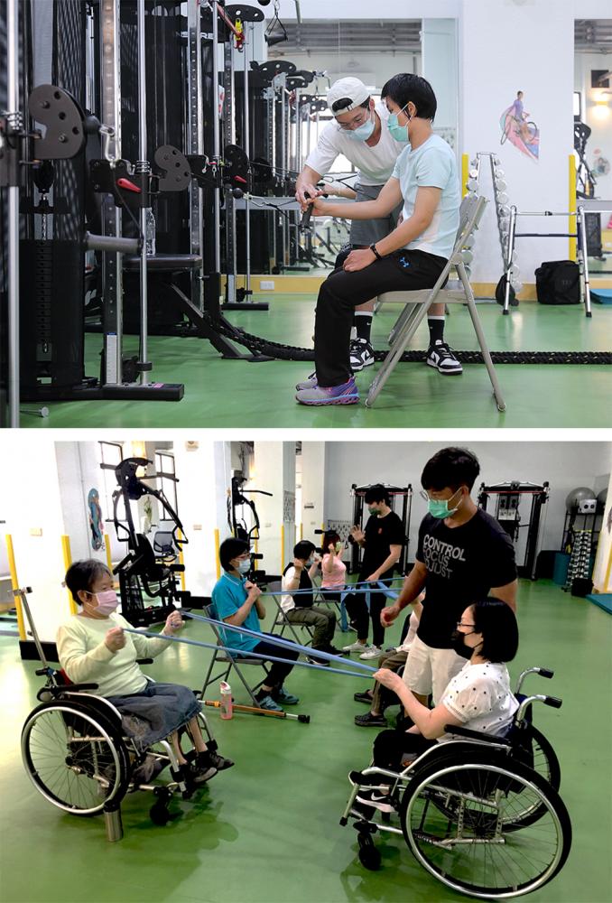 苓雅運動中心結合1樓的無障礙體適能教室，共同打造友善身障者的運動環境。(提供/苓雅運動中心體適能教室)