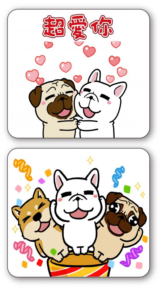 「豆卡頻道」三隻招牌小狗狗以生動飽滿的情緒和表情，擄獲廣大粉絲的心。(圖片提供/豆卡頻道)