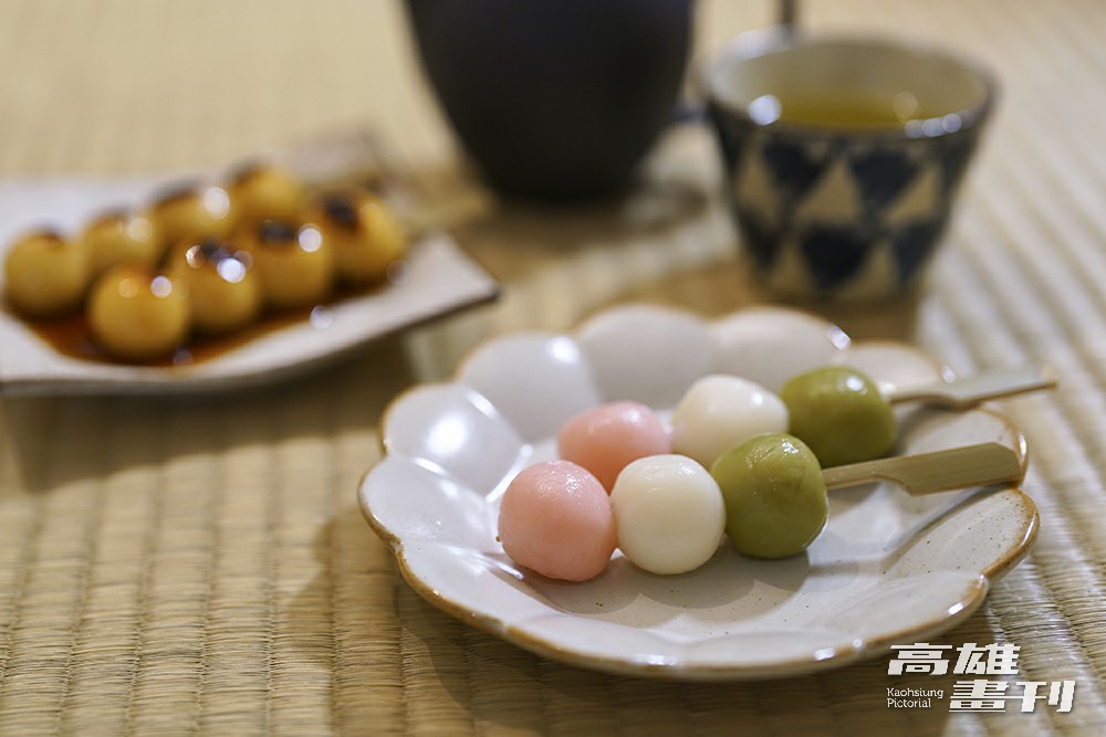 店裏的日式甜點也由美奈親手製作，醬油糰子、三色糰子和蕨餅都是相當受歡迎的日本國民點心。(攝影/Cindy Lee)